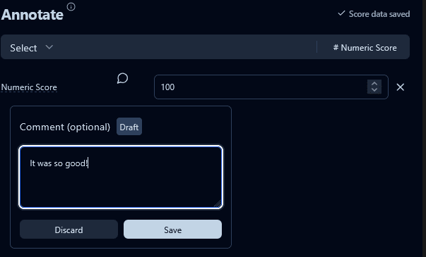 Annotate a trace: Add score
