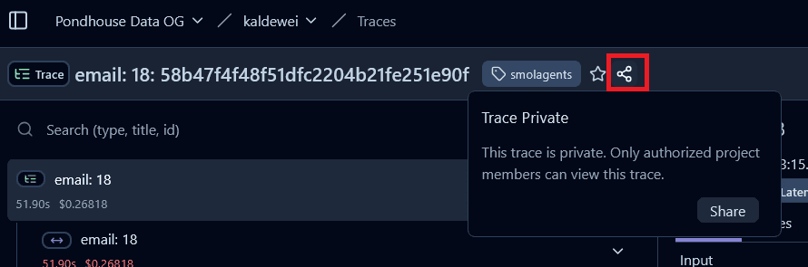 Trace Sharing